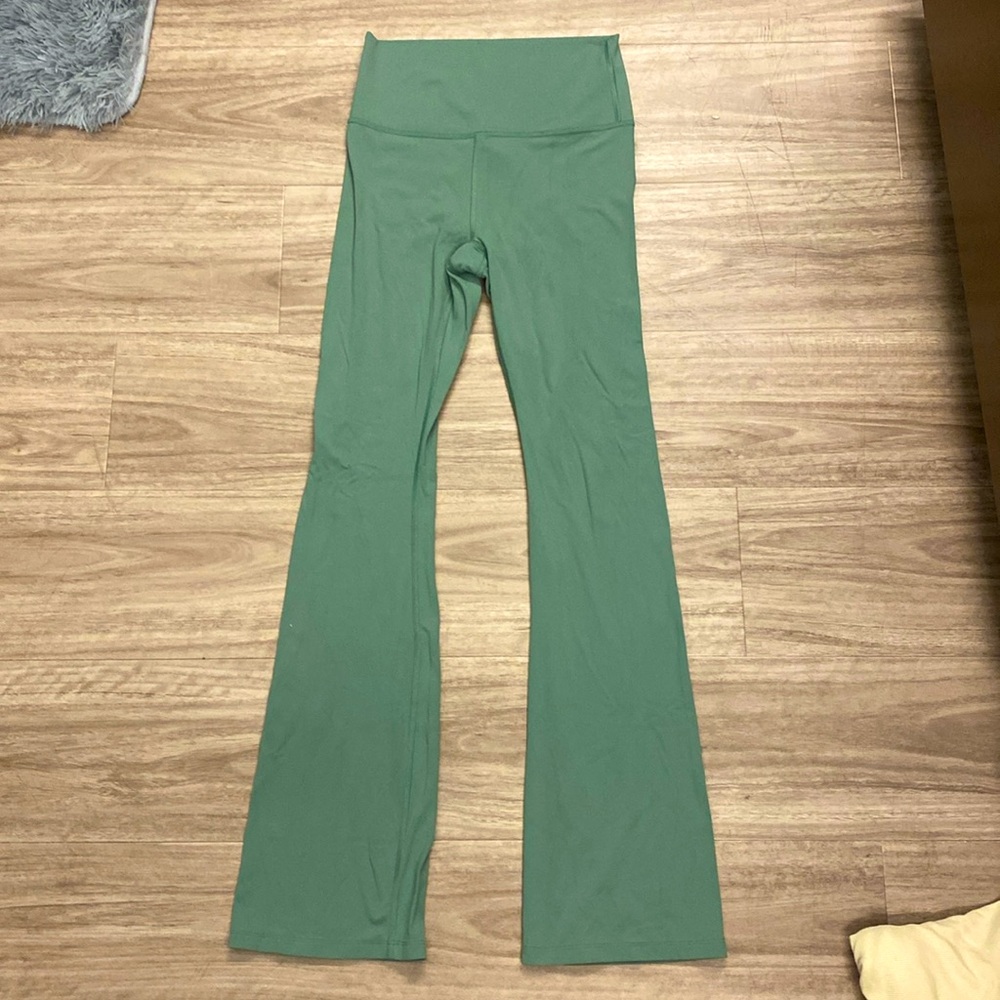 Sage green all in motion flared leggings